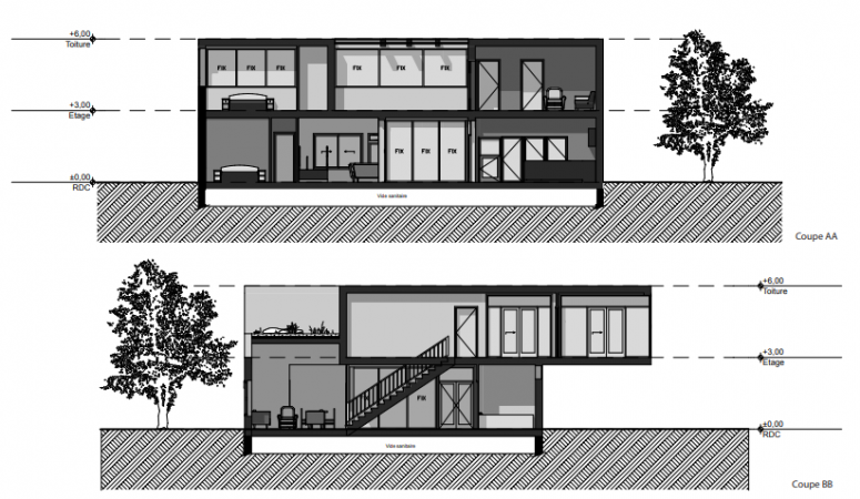 Plan de coupe Athenis Archionline